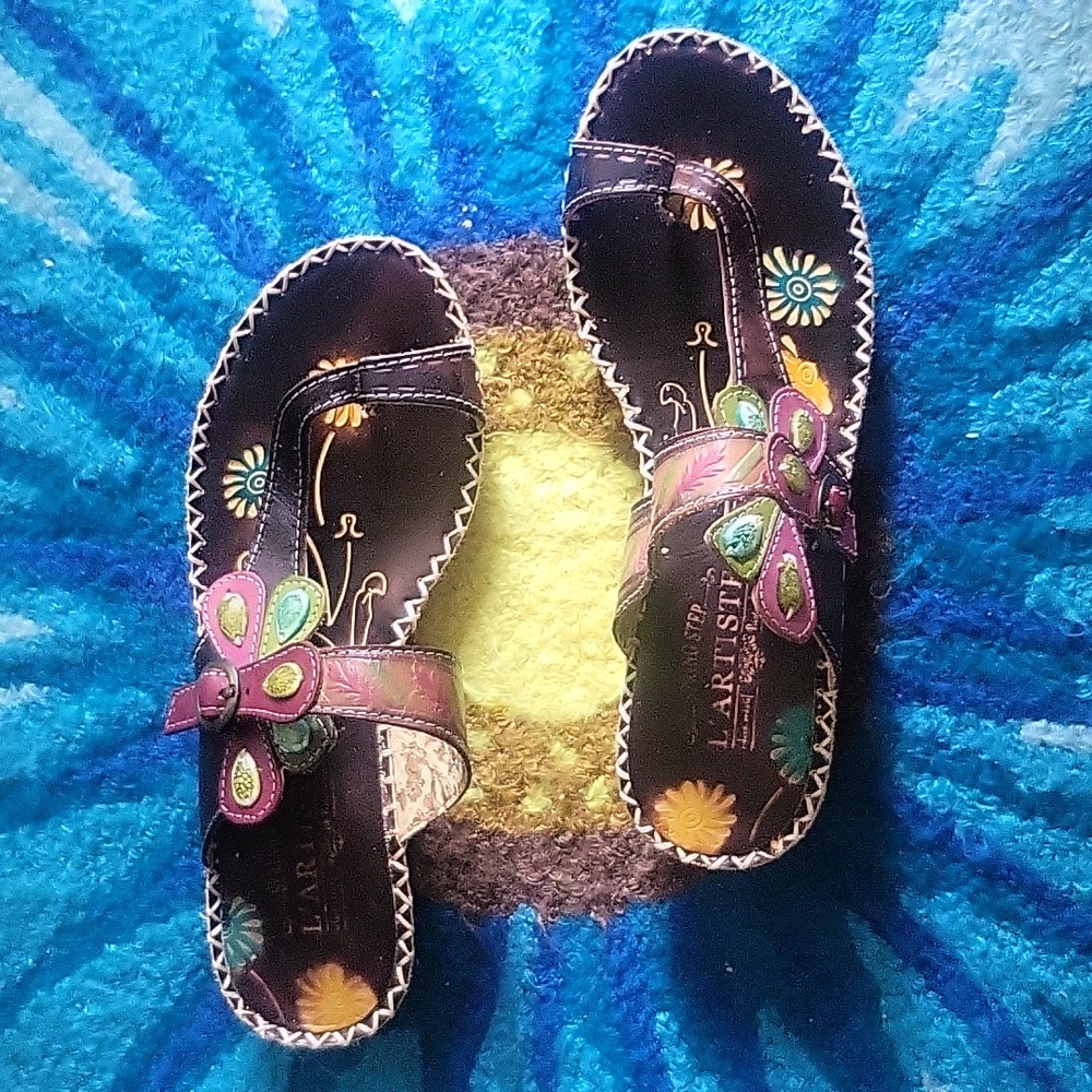 Cute, Colorful, COMFY L'artiste by Springstep Leather Sandals
